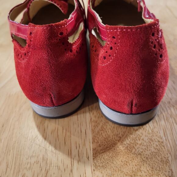 Girotti Italian Suede & Patten Leather Oxford Cutout Size 40 9.5 US - Picture 7 of 9